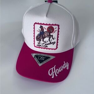 David and Young Red and Cream Cowboy Cap